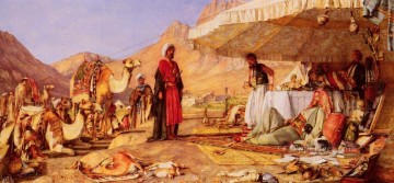 シナイ山の砂漠にあるフランクの野営地 オリエンタル ジョン・フレデリック・ルイス Oil Paintings